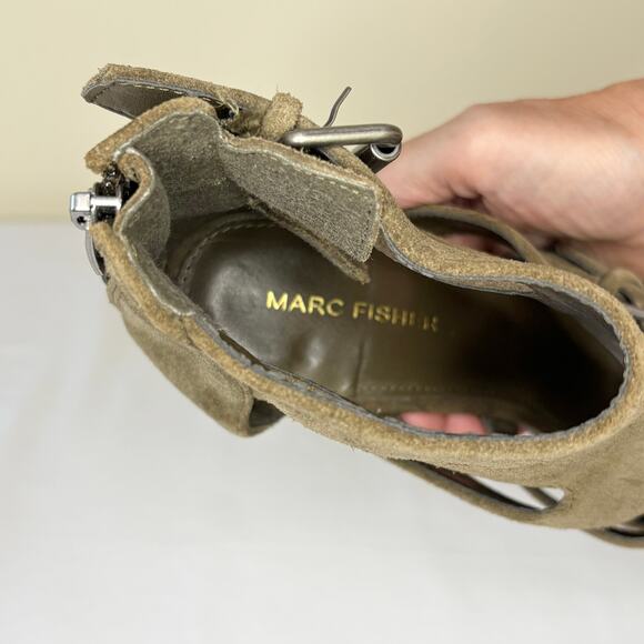 Mark Fisher Calinda Sandals Women's 8.5 | Olive Green | Suede Block Heel | NWOT - Picture 7 of 10